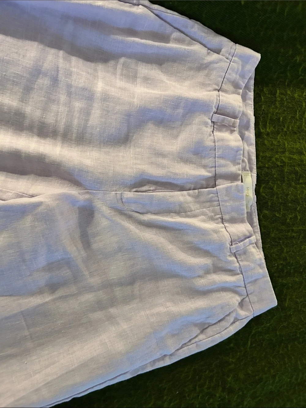 Light Lavender Women’s Linen Pants - Classic Straight Fit